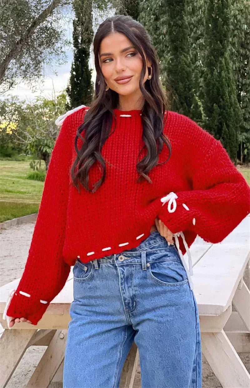 Fiorayne | Casual Semi-Loose Fit Knit Sweater for Women Effortless Elegance for Every Season