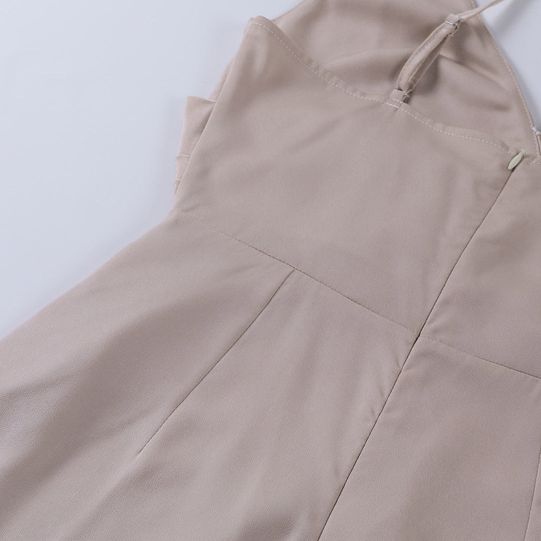 Christine | Deep V-Neck Maxi Dress with Slit - Motheero