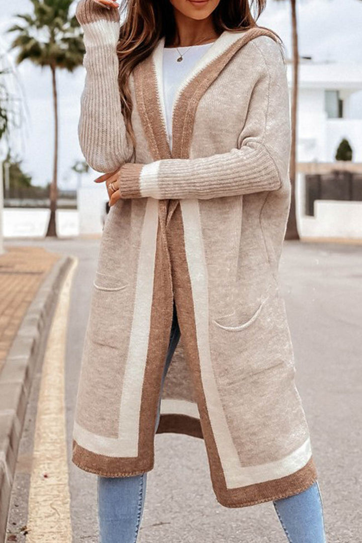 Lina | Women Long Hooded Colorful Cardigan