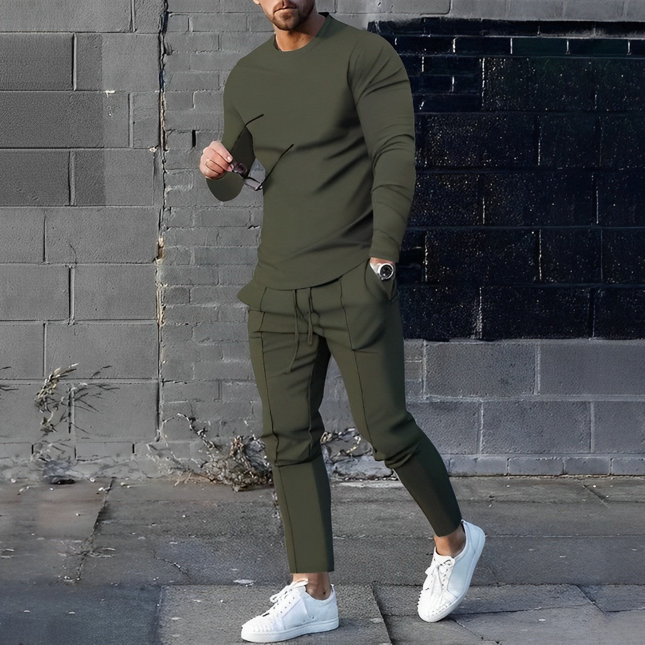 Luca | Elegant Sweatshirt & Jogger Pants Outfit Set
