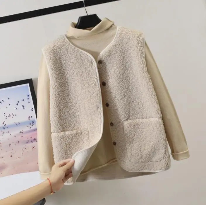 Verena | Women Turtleneck with Wool Vest Sweater