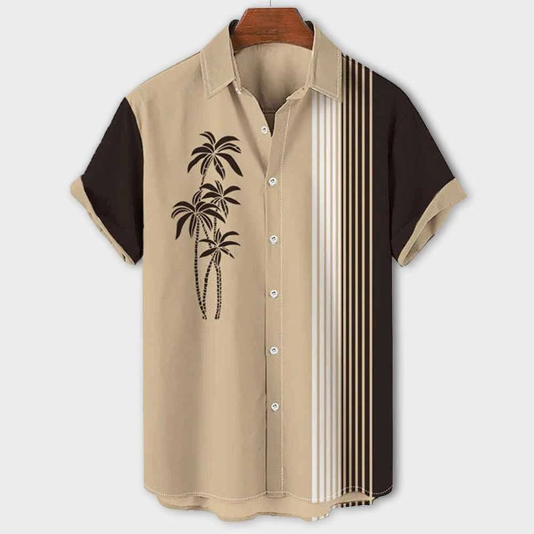Miles | Color-Block Shirt with Palm Tree Detail