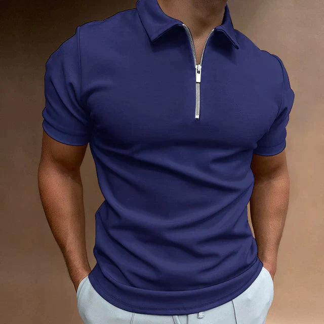 Zayne | Casual Zipper Short Sleeve Polo