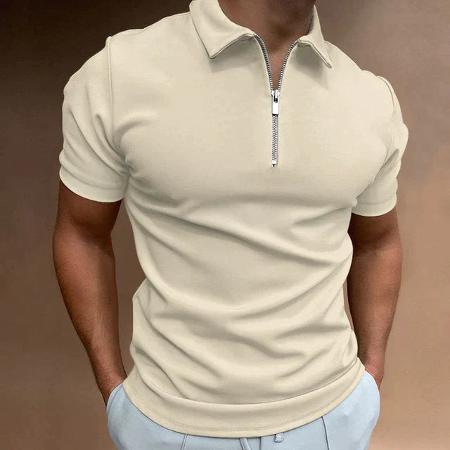 Zayne | Casual Zipper Short Sleeve Polo