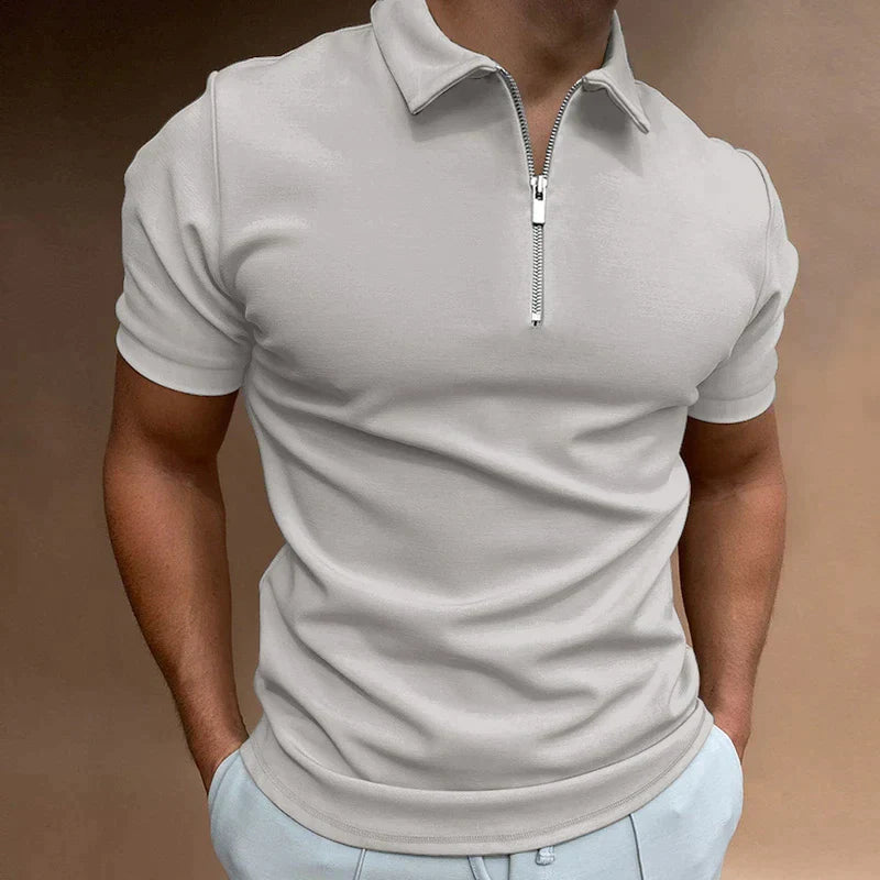 Zayne | Casual Zipper Short Sleeve Polo