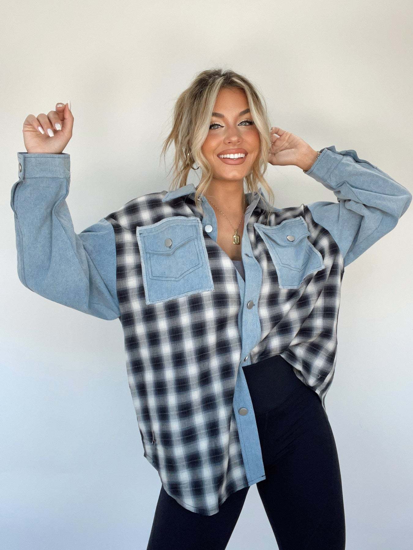 Celestine | Oversized Retro Denim Shirt - Motheero