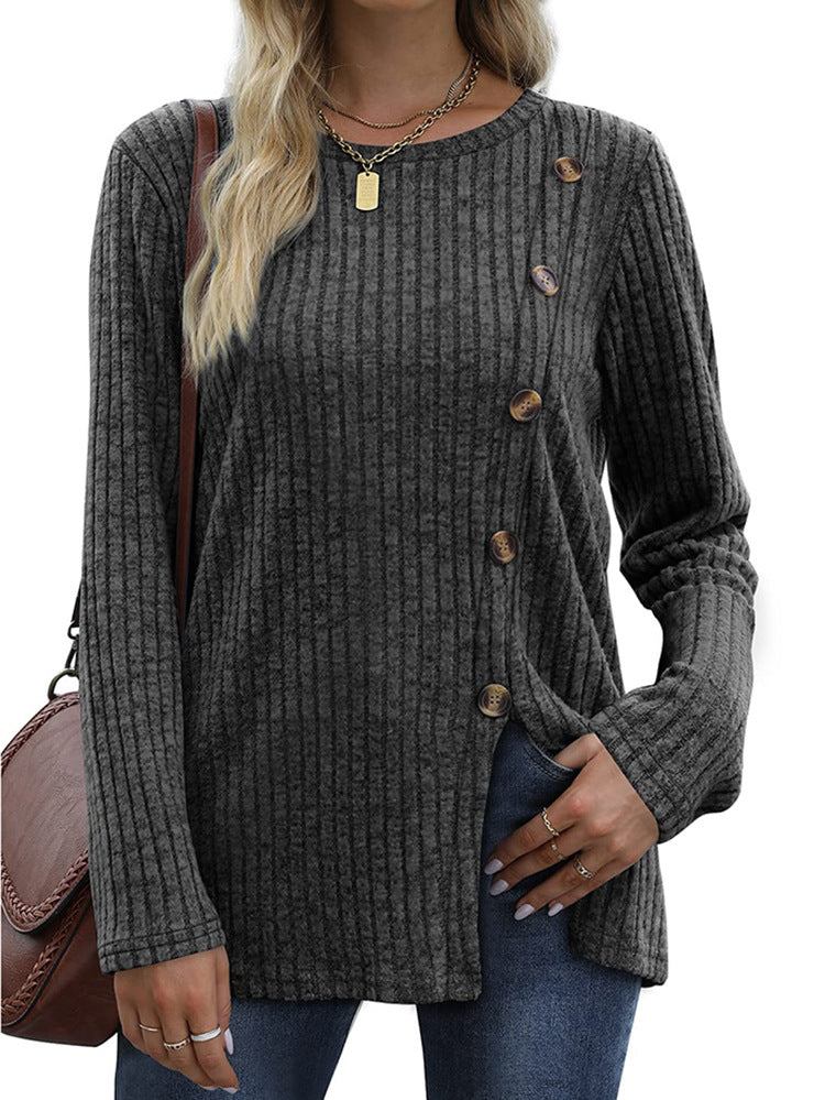 Adina | Stylish Side-Button Sweater