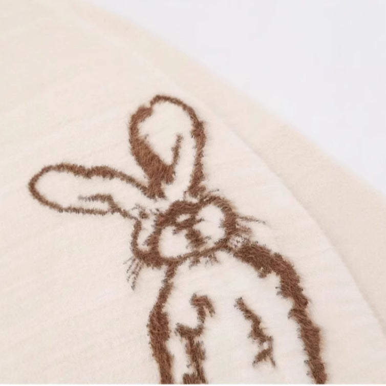 Viola | Cozy Rabbit Print Sweater