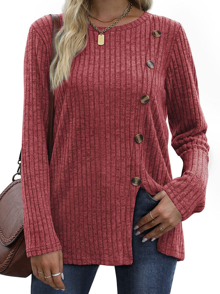 Adina | Stylish Side-Button Sweater