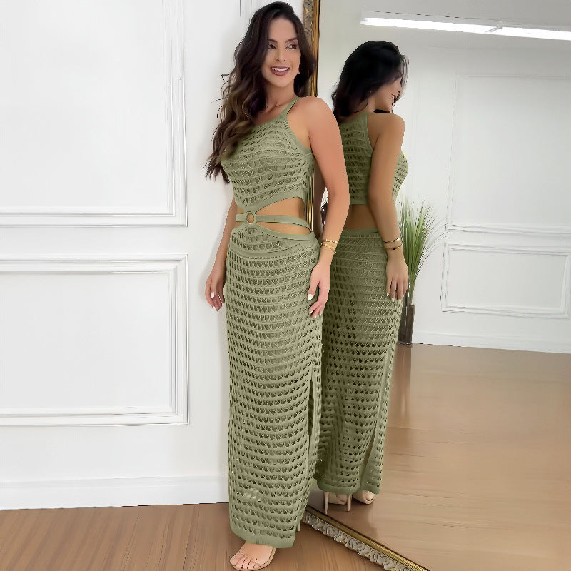 Kora | Light Knit Dress with Straps - Motheero