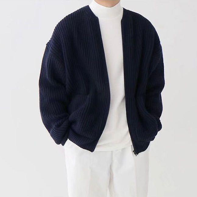 Adrian | Zip-Up Knit Cardigan with Side Pockets