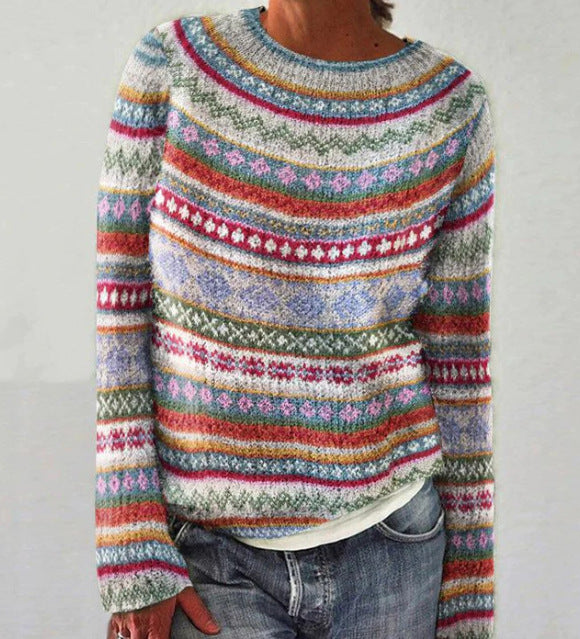 Betty | Comfortable Multicolor Striped Sweater