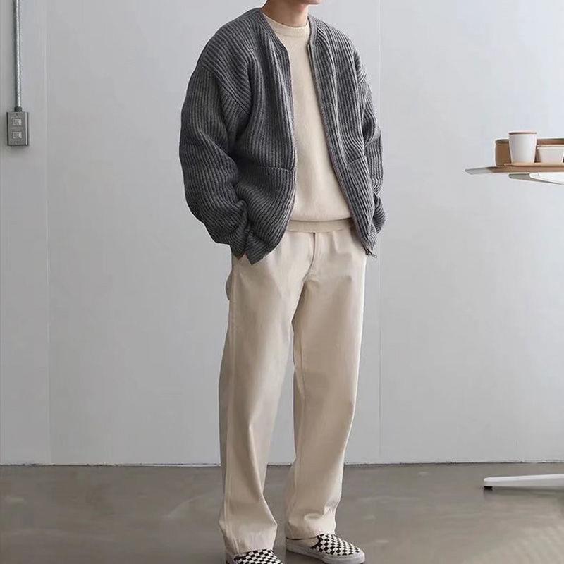 Adrian | Zip-Up Knit Cardigan with Side Pockets