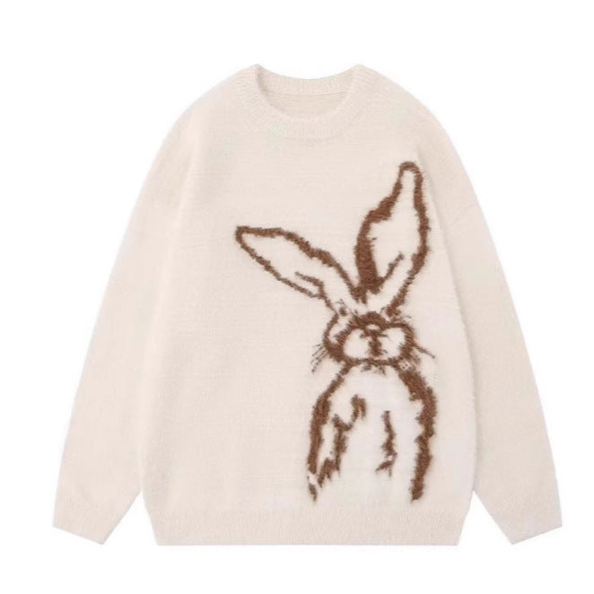 Viola | Cozy Rabbit Print Sweater