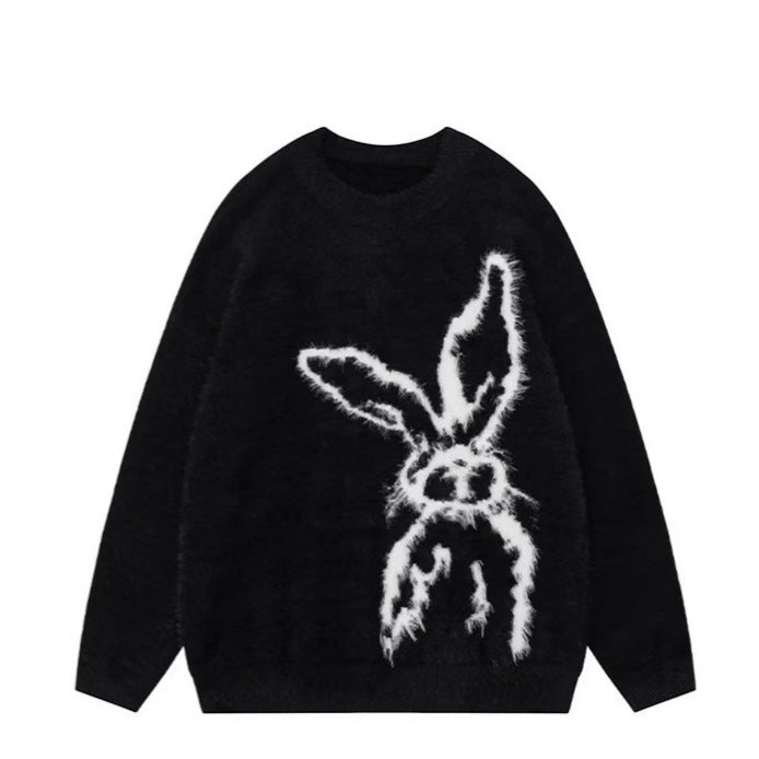 Viola | Cozy Rabbit Print Sweater