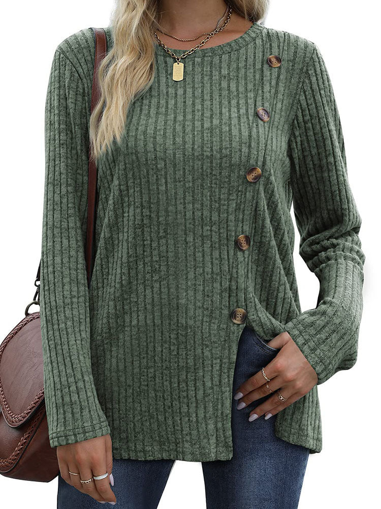 Adina | Stylish Side-Button Sweater