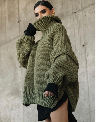 Nadia | Women Oversized Turtleneck Sweater