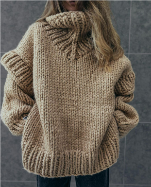 Nadia | Women Oversized Turtleneck Sweater