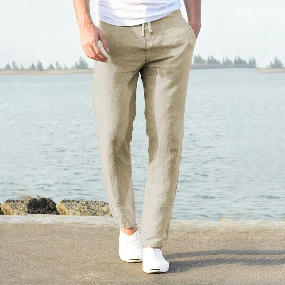 Ezra | Fitted Tie Waist Pants