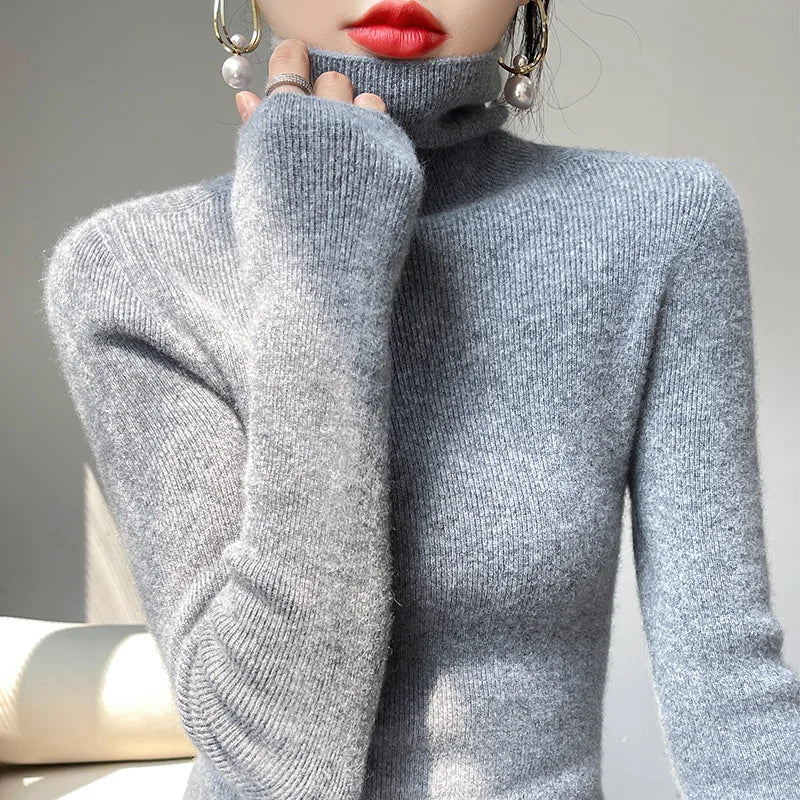 Vivienne | Women Casual Turtleneck Pullover Sweater