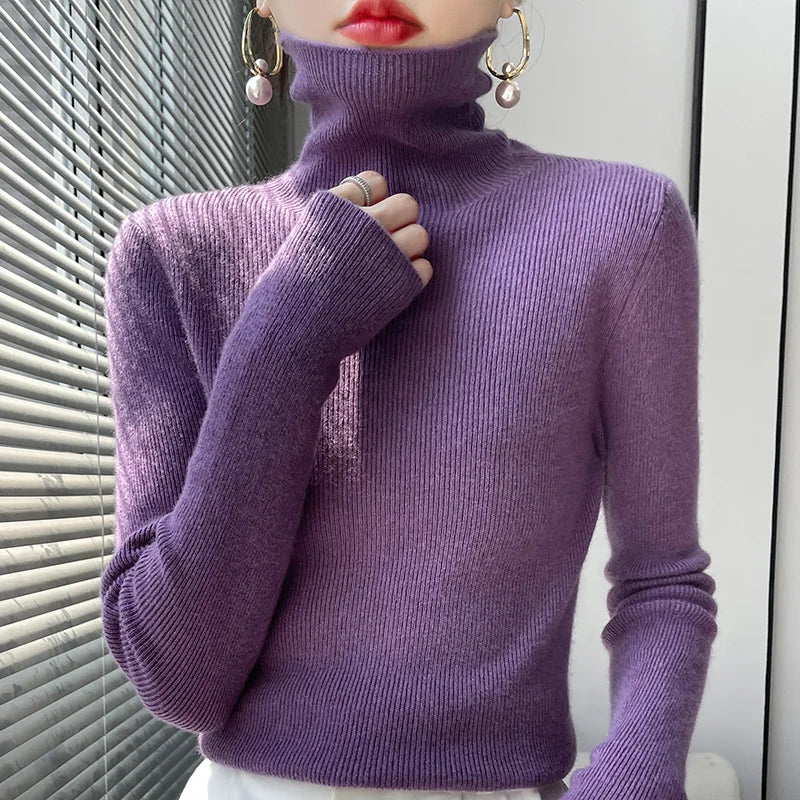 Vivienne | Women Casual Turtleneck Pullover Sweater