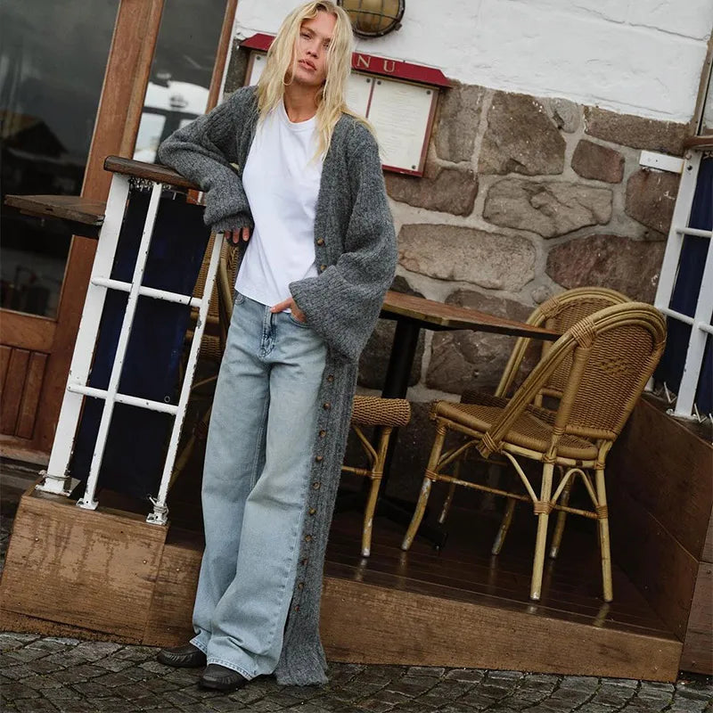Velmira | Women Chic Knit Very Long Cardigan