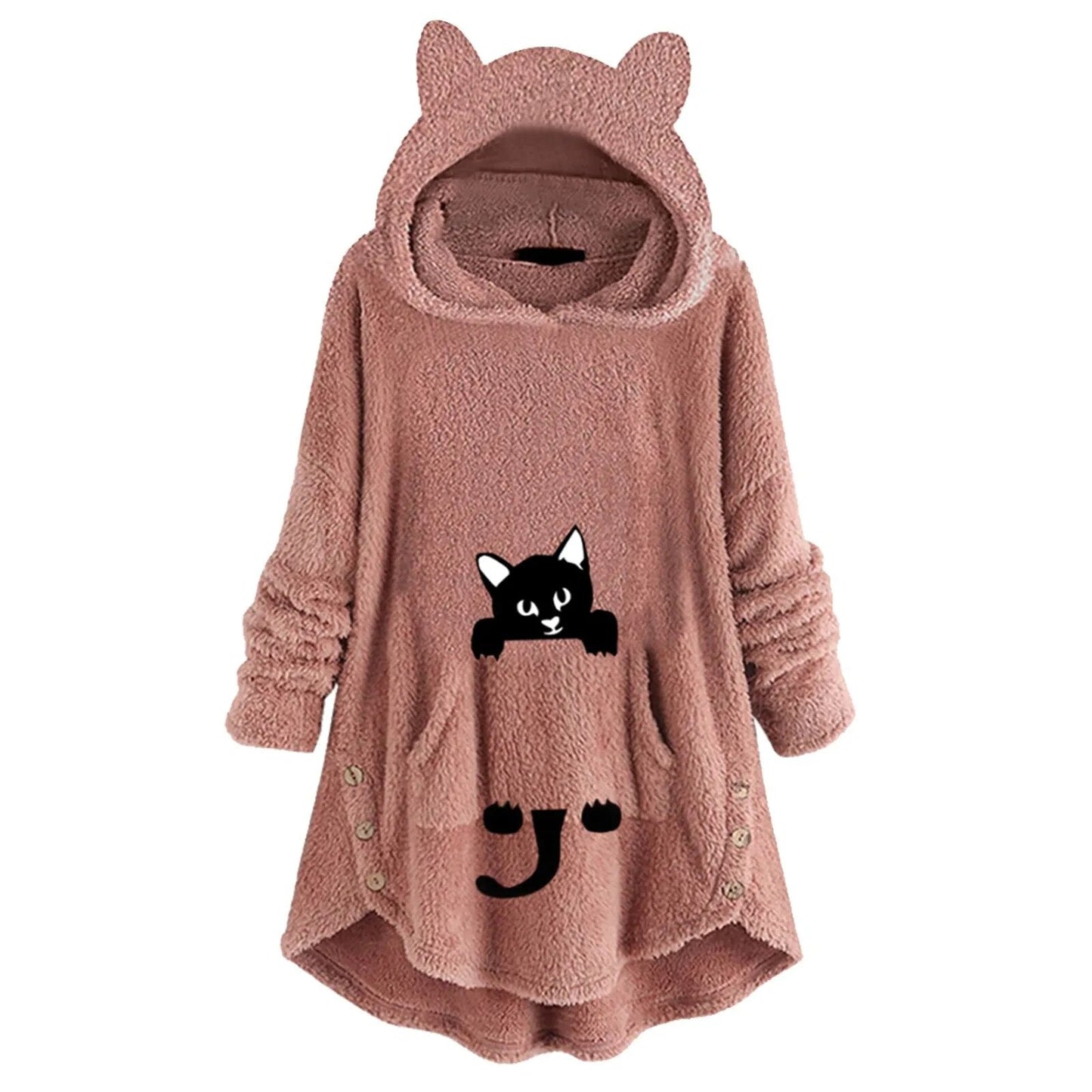 Celestia | Cat Ear Oversized Long Hoodie