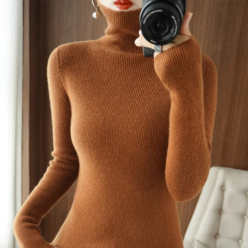 Vivienne | Women Casual Turtleneck Pullover Sweater