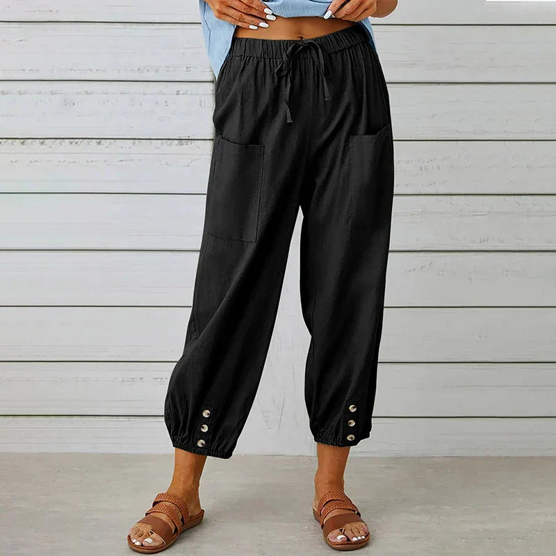 Nora | Mid-Waist Breathable Wide Leg Pants