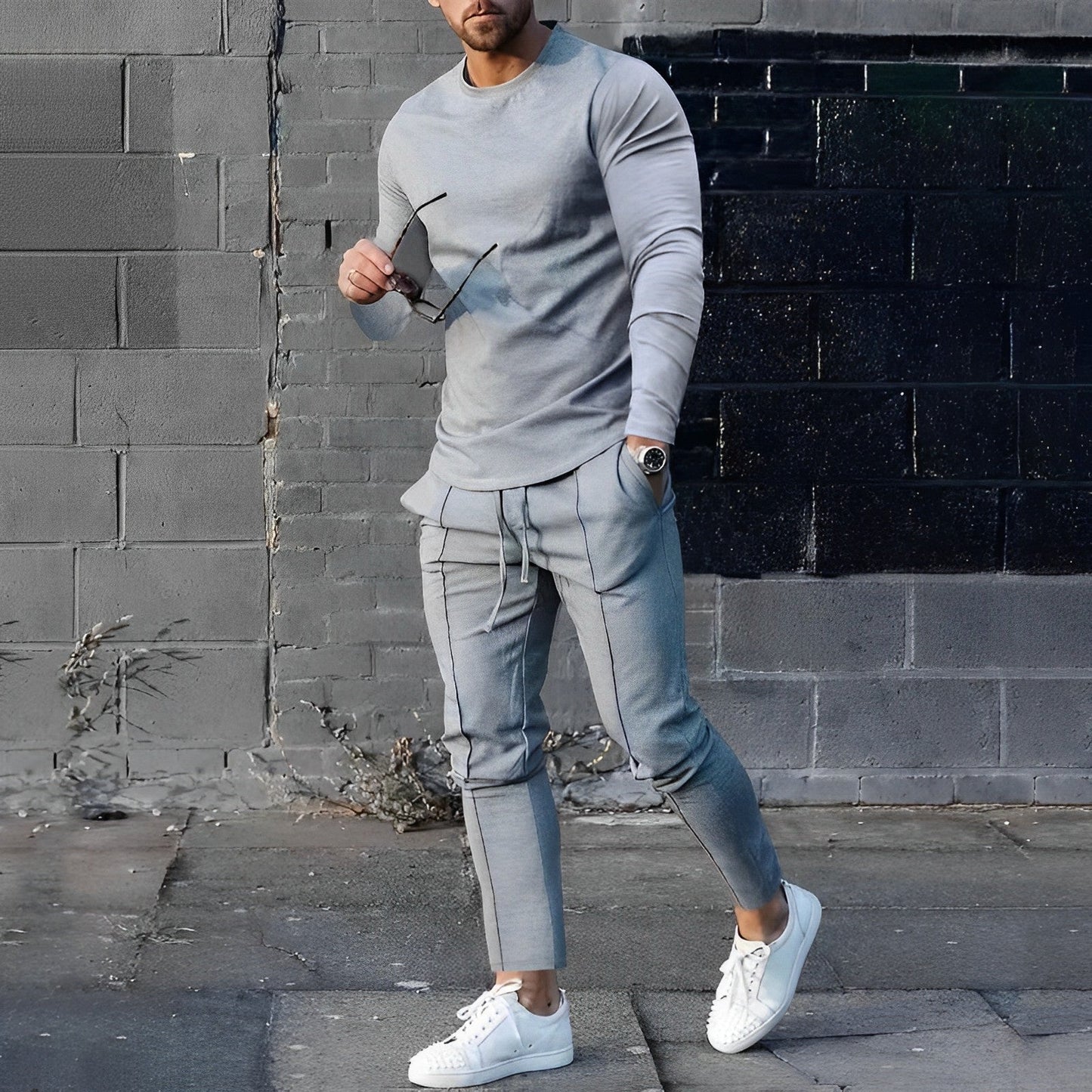 Luca | Elegant Sweatshirt & Jogger Pants Outfit Set