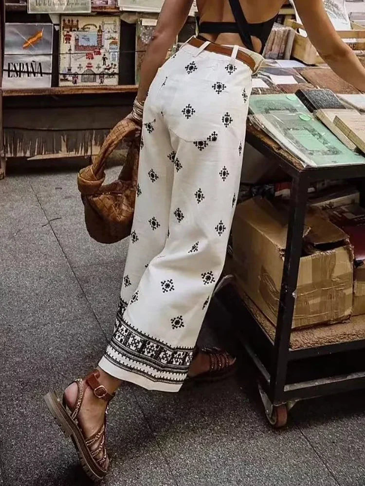 Marisol | Vintage Boho Embroidered Trousers