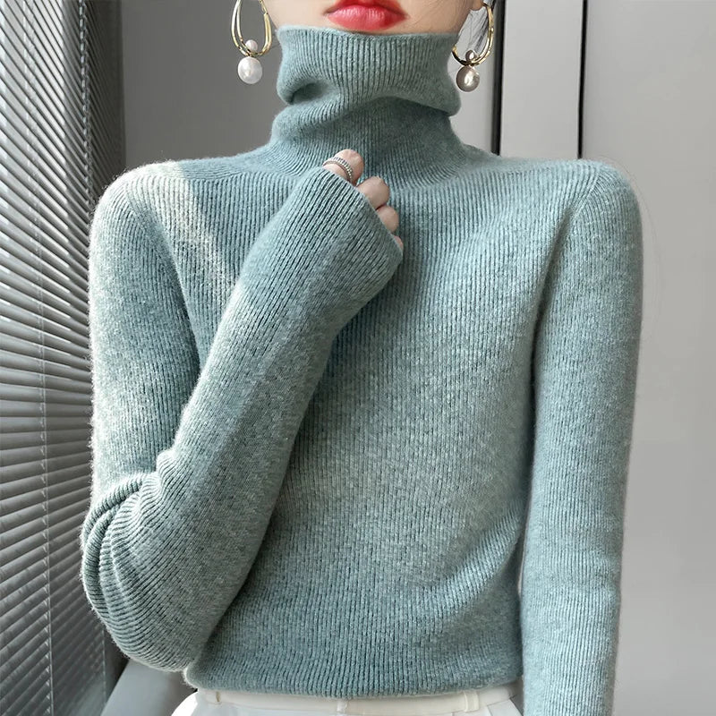 Vivienne | Women Casual Turtleneck Pullover Sweater