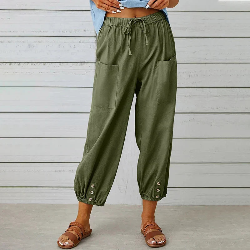 Nora | Mid-Waist Breathable Wide Leg Pants
