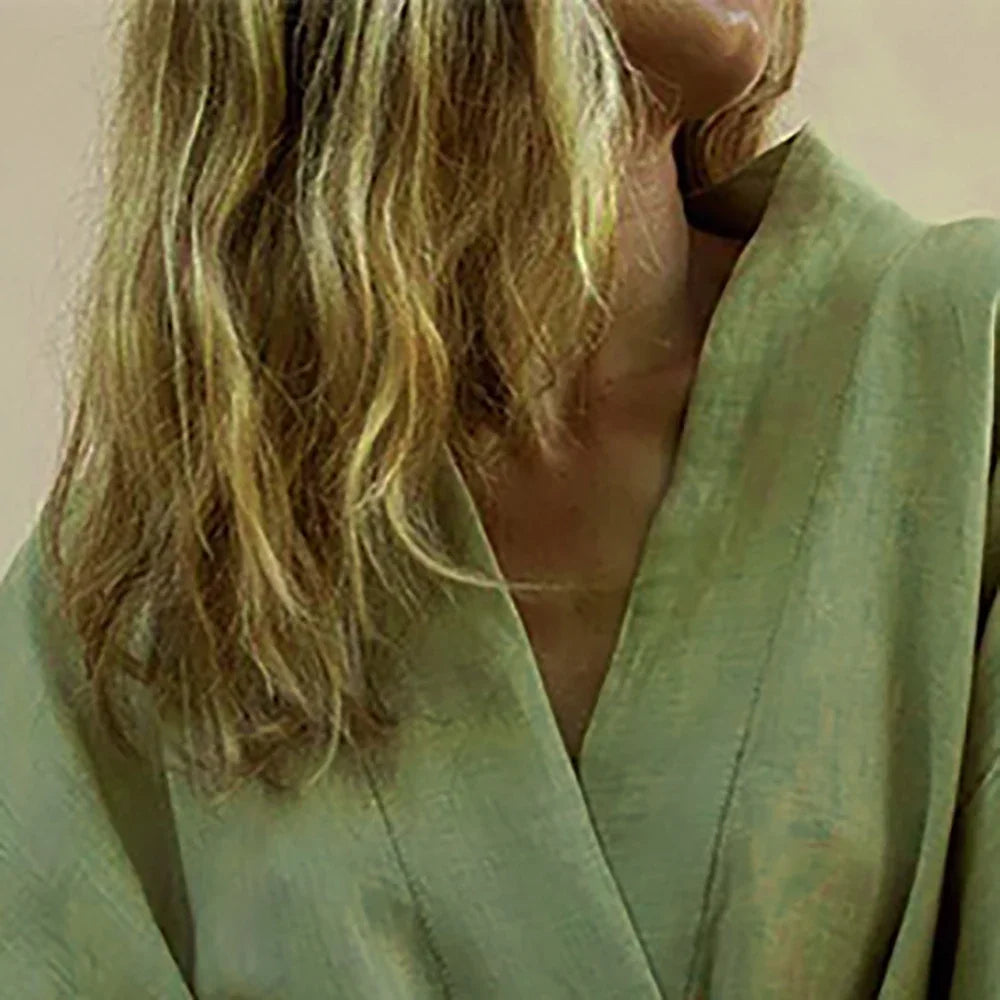 Aria | Short Long Sleeve Dress with Tie Waist - Motheero