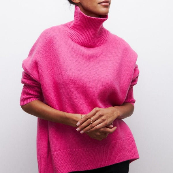 Olandria | High Ribbed Turtleneck Sweater