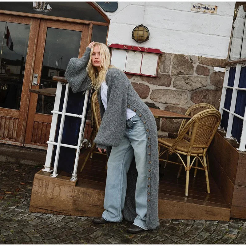 Velmira | Women Chic Knit Very Long Cardigan