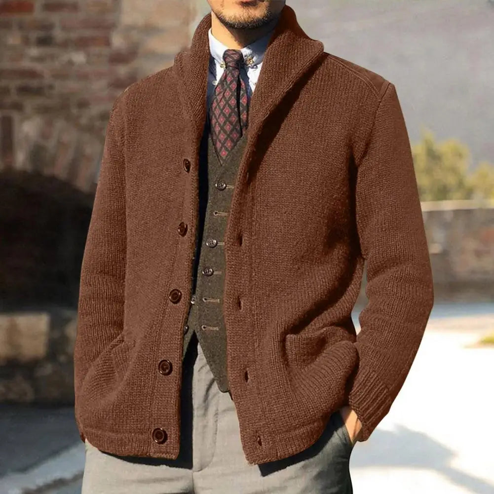 Kristoff | Elegant Long Sleeve Collared Cardigan