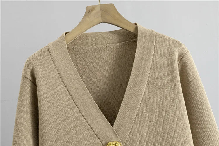 Mira | Elegant Knitted Set Cardigan Trousers