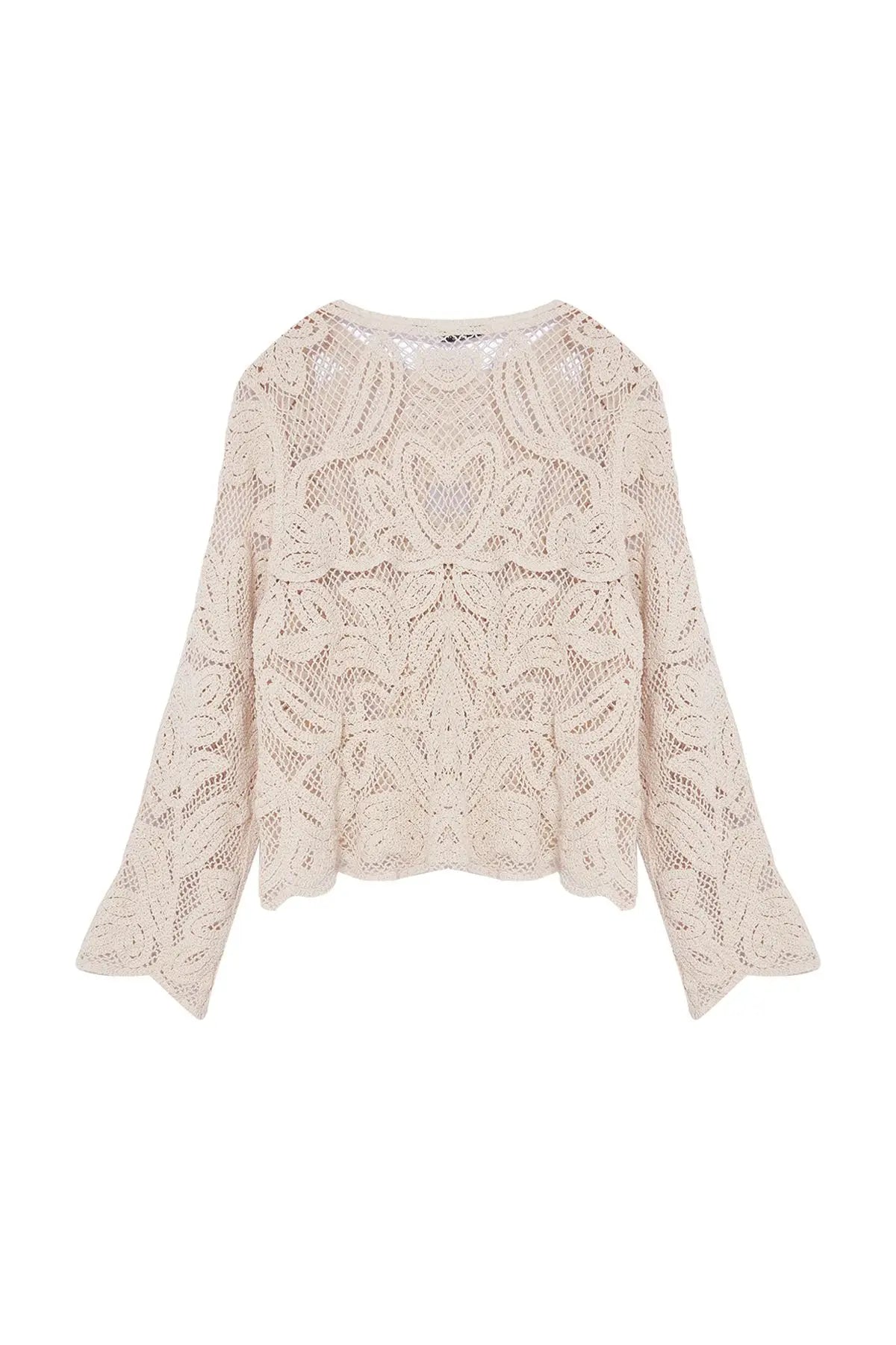 Selina | Cotton Floral Knitted Cardigan
