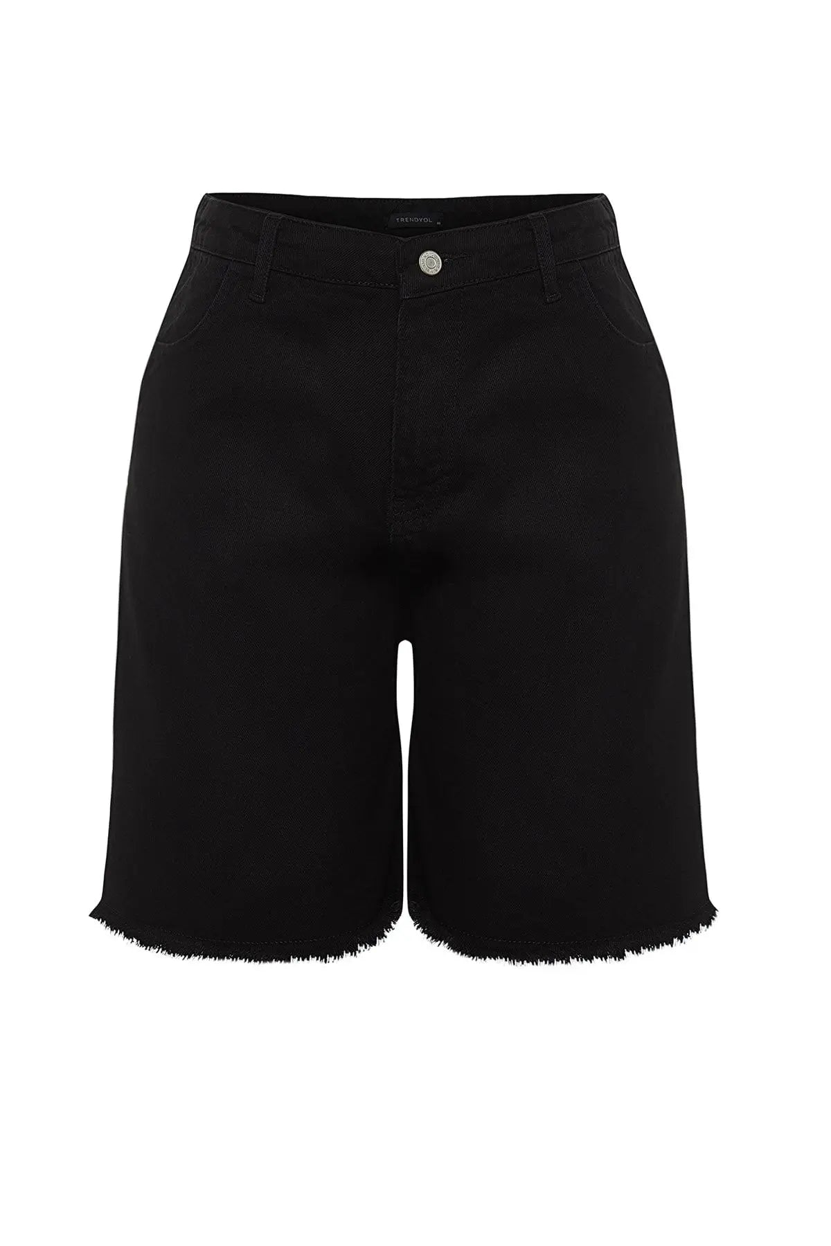 Zarina | Plus Sized High-Waisted Denim Shorts - Motheero