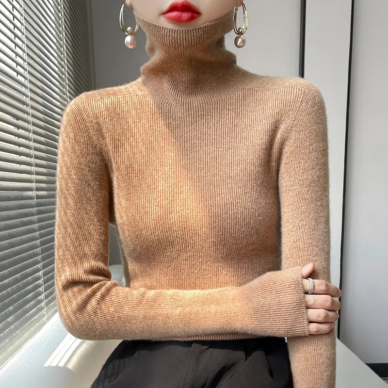 Vivienne | Women Casual Turtleneck Pullover Sweater