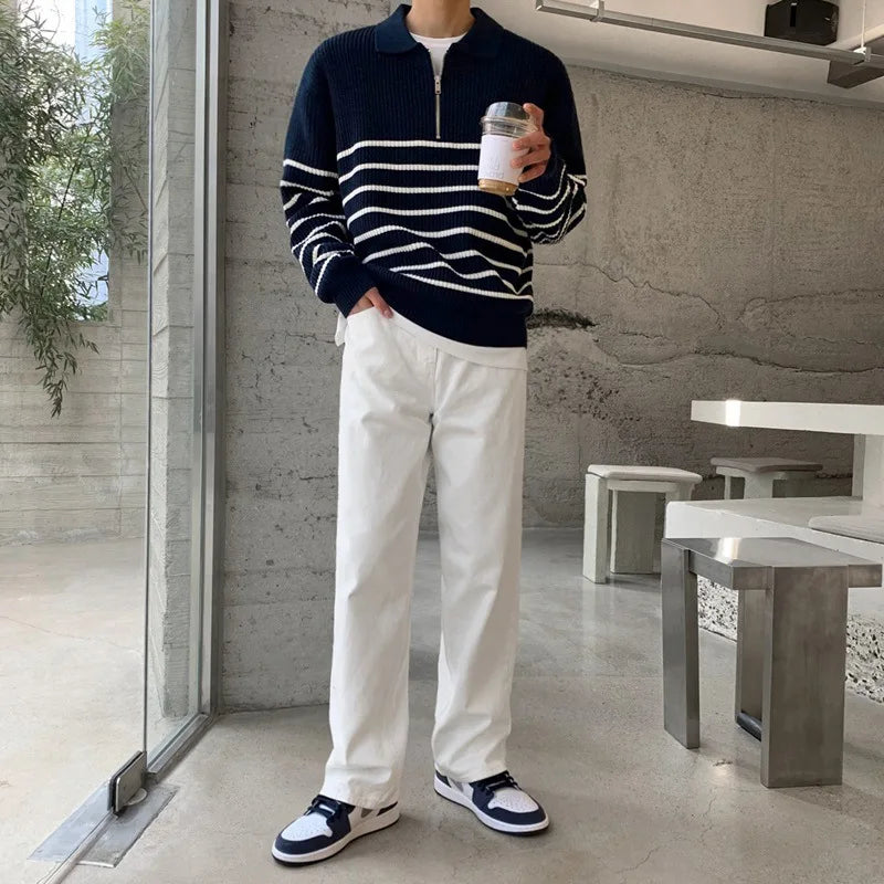 Thorne | Modern Striped Knit Sweater