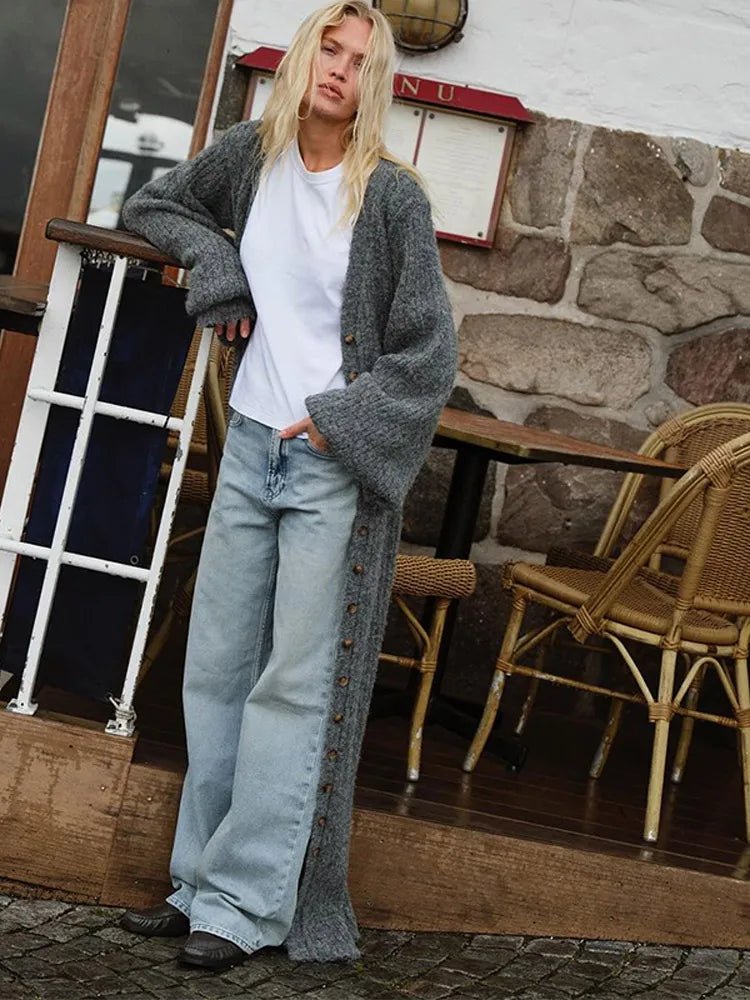 Velmira | Women Chic Knit Very Long Cardigan
