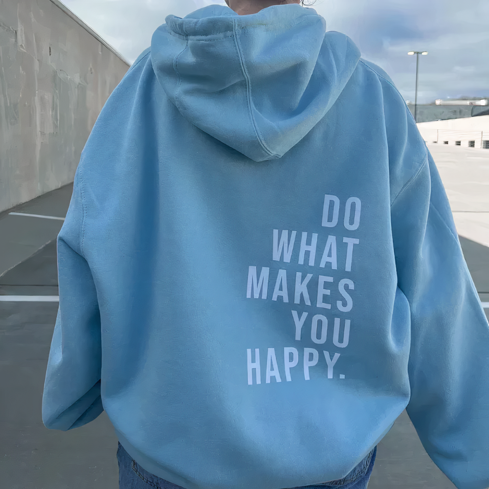 Zaya | Oversized Hoodie – Do What Makes You Happy