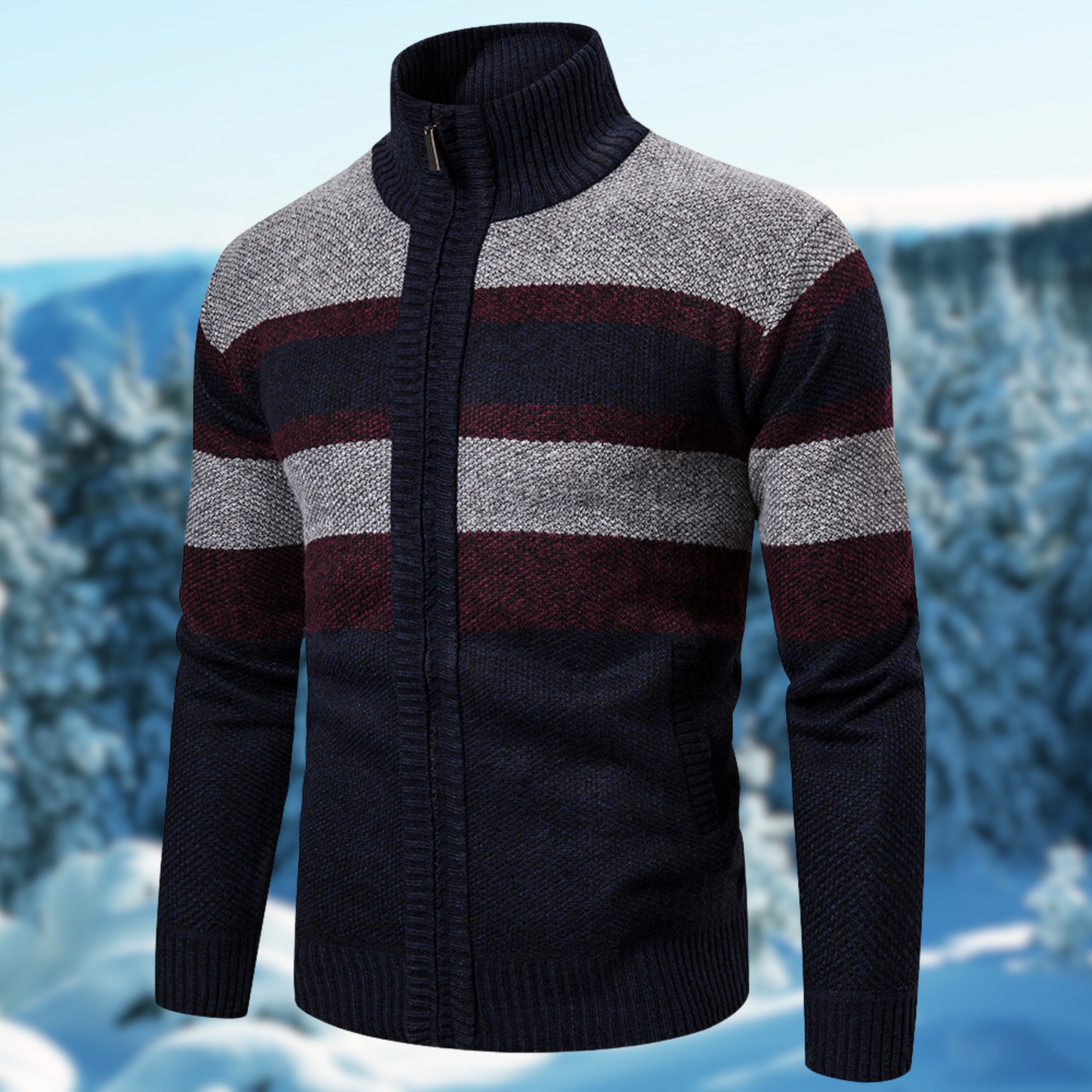 Victor | Striped Knit Sweatshirt