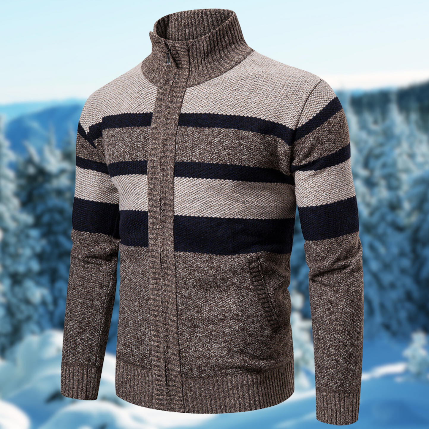 Victor | Striped Knit Sweatshirt