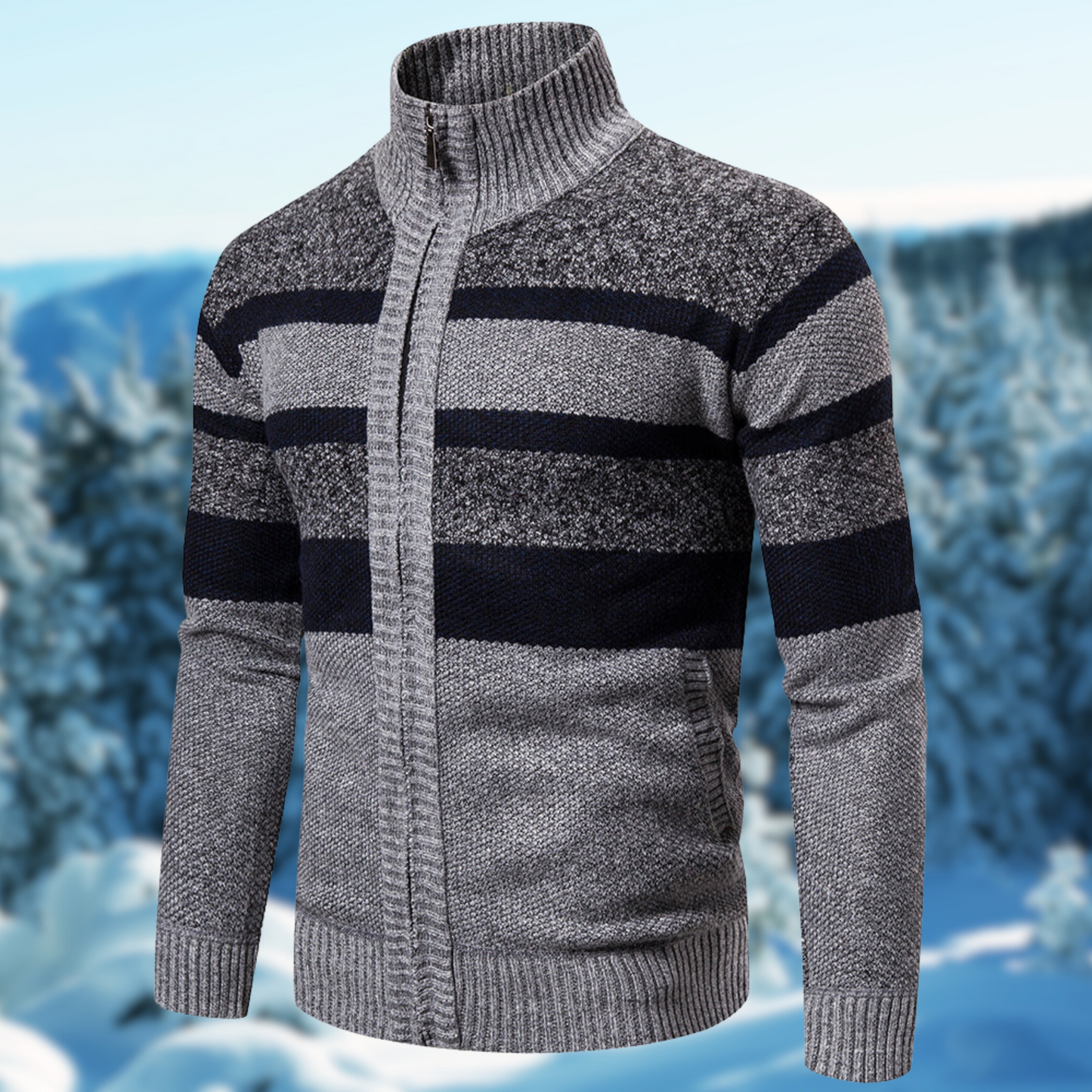 Victor | Striped Knit Sweatshirt