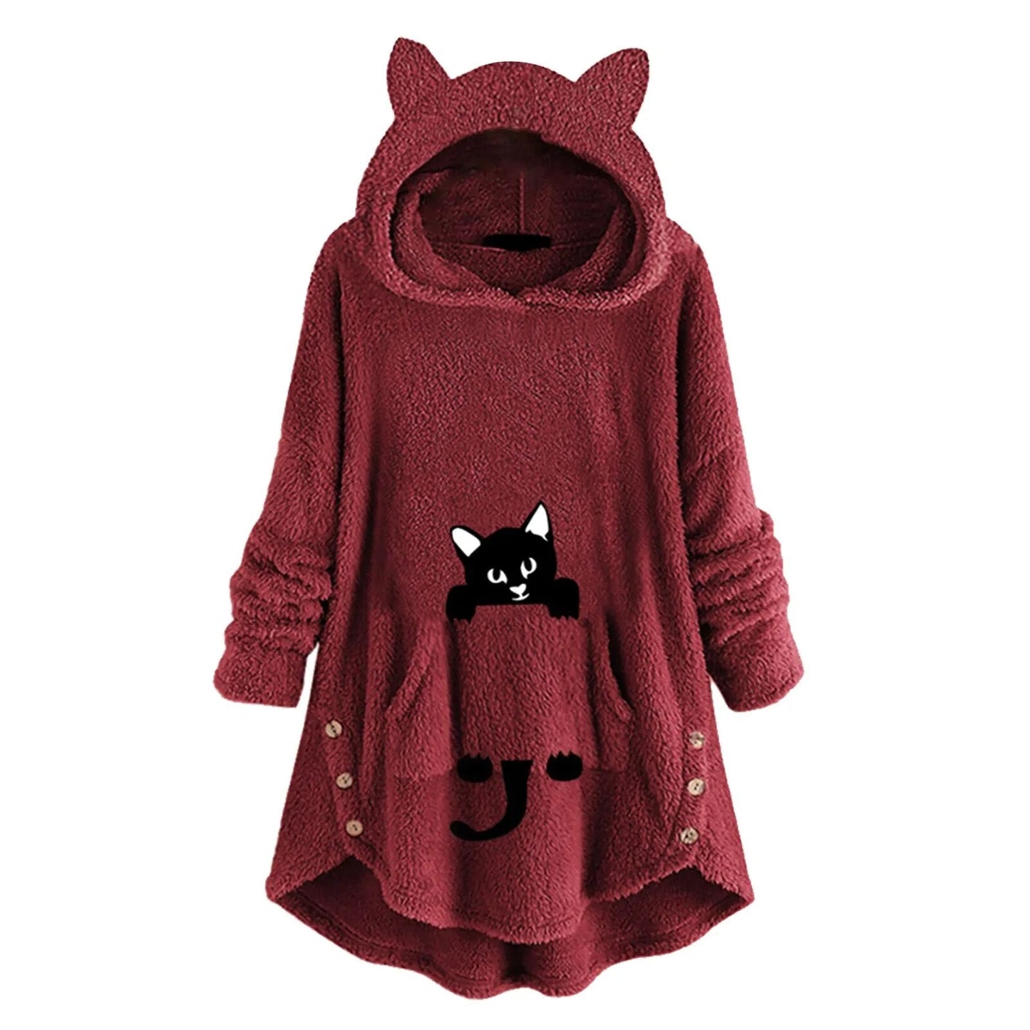 Celestia | Cat Ear Oversized Long Hoodie