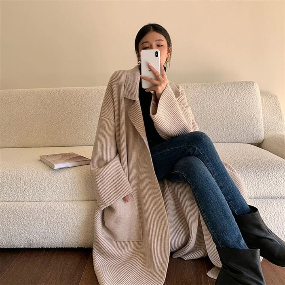 Serena | Elegant Oversized Cardigan for Women - Motheero