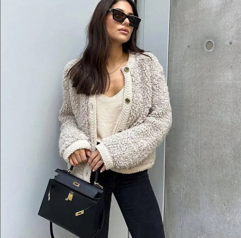 Mara | Women Teddy Button Cardigan